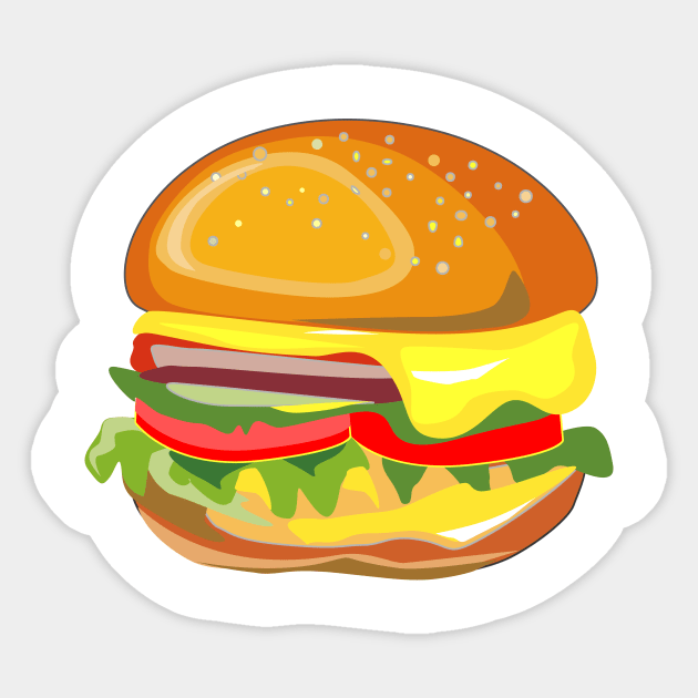 burger Sticker by dorletin